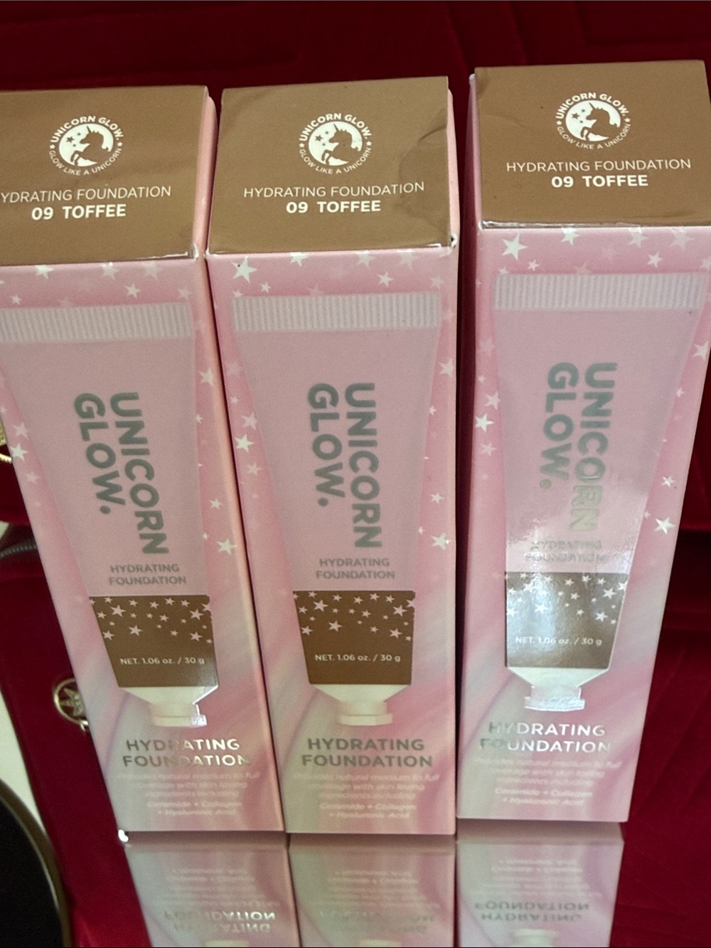 Unicorn Glow Foundation Toffee 09 Large Collagen NIB